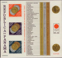 Panama 1965 Medalists of the Summer Olympics 1964, Tokyo-Stamps-Panama-Mint-StampPhenom