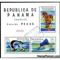 Panama 1965 Smooth Hammerhead, Atlantic Sailfish, Long snouted Seahorse-Stamps-Panama-Mint-StampPhenom