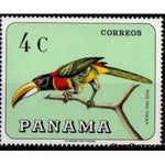 Panama 1967 Red-necked Aracari (Pteroglossus bitorquatus)-Stamps-Panama-StampPhenom