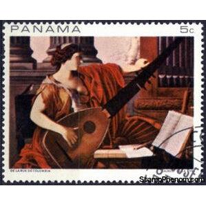 Panama 1968 Allegory of Music, Laurent de La Hyre (1649)-Stamps-Panama-Mint-StampPhenom