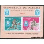 Panama 1968 Biathlon, Skier on Ski lift-Stamps-Panama-Mint-StampPhenom