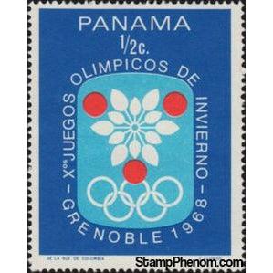 Panama 1968 Emblem of the 10th Olympic Winter Games in Grenoble-Stamps-Panama-Mint-StampPhenom