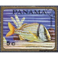 Panama 1968 Porkfish (Anisotremus virginicus)-Stamps-Panama-Mint-StampPhenom