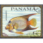 Panama 1968 Queen Angelfish (Holacanthus ciliaris)-Stamps-Panama-Mint-StampPhenom