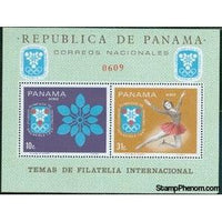 Panama 1968 Snowflake, Figure Skater-Stamps-Panama-Mint-StampPhenom