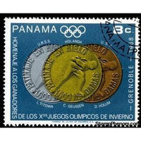 Panama 1968 Speed Skating (1000 m): Geijssen, Titova, Holum-Stamps-Panama-Mint-StampPhenom