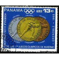 Panama 1968 Speed Skating (1500 m): Muslonen, Geijssen, Kaiser-Stamps-Panama-Mint-StampPhenom