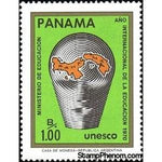 Panama 1971 Education Year Emblem, Map of Panama-Stamps-Panama-Mint-StampPhenom