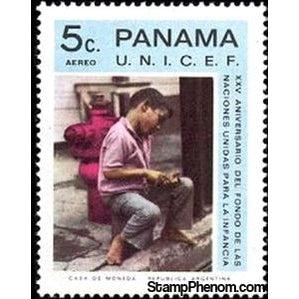Panama 1972 Shoeshine Boy Counting Coins-Stamps-Panama-StampPhenom