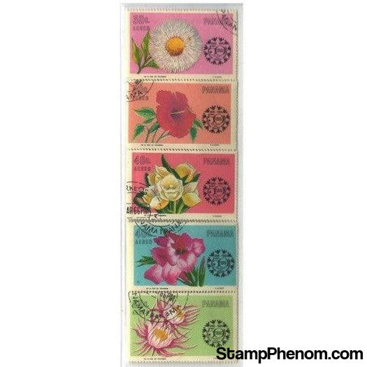 Panama Flowers , 5 stamps