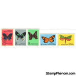 Papua New Guinea Butterflies , 5 stamps