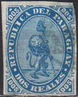 Paraguay 1870 Lion First issue