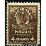 Paraguay 1900 Heraldic lion type with text OFICIAL-Stamps-Paraguay-StampPhenom