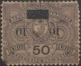 Paraguay 1900 Telegraph stamp with overprint-Stamps-Paraguay-StampPhenom