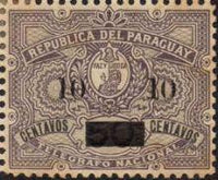 Paraguay 1900 Telegraph surcharged