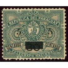 Paraguay 1900 Telegraph surcharged