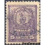 Paraguay 1901 Seal of the Treasury - large figures-Stamps-Paraguay-StampPhenom