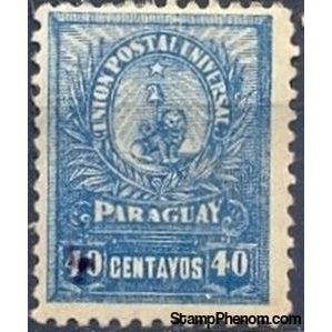Paraguay 1902 Seal of the Treasury - large figures-Stamps-Paraguay-StampPhenom