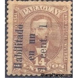 Paraguay 1902 overprint "Habilitado s" and new value.-Stamps-Paraguay-StampPhenom