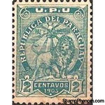 Paraguay 1903 Sentinel Lion with Right Paw Ready to Strike-Stamps-Paraguay-StampPhenom