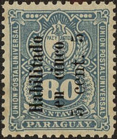 Paraguay 1903 overprint "Habilitado s" and new value.-Stamps-Paraguay-StampPhenom