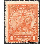 Paraguay 1905 Sentinel Lion at Rest-Stamps-Paraguay-StampPhenom