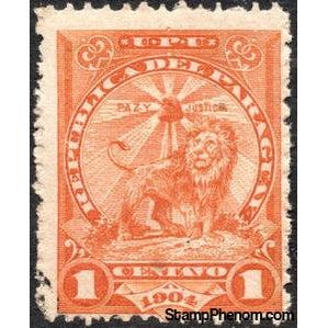 Paraguay 1905 Sentinel Lion at Rest-Stamps-Paraguay-StampPhenom