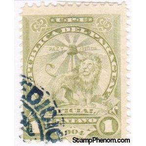 Paraguay 1905 Sentinel lion at rest - OFICIAL issue-Stamps-Paraguay-StampPhenom