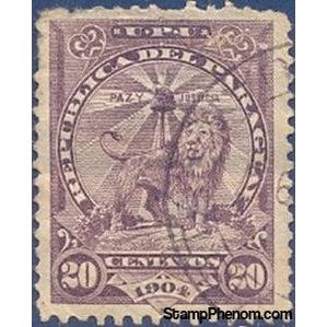 Paraguay 1906 Sentinel Lion at Rest-Stamps-Paraguay-StampPhenom