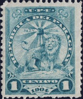 Paraguay 1907 Sentinel Lion at Rest-Stamps-Paraguay-StampPhenom