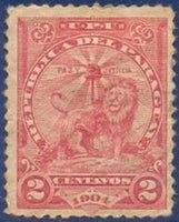 Paraguay 1908 Sentinel Lion at Rest-Stamps-Paraguay-StampPhenom
