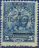 Paraguay 1908 Surcharged-Stamps-Paraguay-StampPhenom