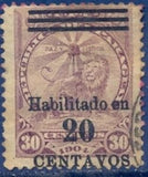 Paraguay 1908 Surcharged-Stamps-Paraguay-StampPhenom