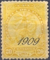 Paraguay 1909 Overprints-Stamps-Paraguay-StampPhenom