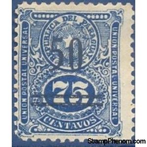 Paraguay 1920 Regular isues of 1910-21 surcharged-Stamps-Paraguay-Mint-StampPhenom