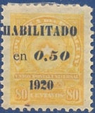 Paraguay 1920 Regular isues of 1913 surcharged-Stamps-Paraguay-Mint-StampPhenom