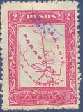 Paraguay 1924 Map of Paraguay-Stamps-Paraguay-Mint-StampPhenom