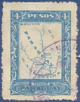 Paraguay 1924 Map of Paraguay-Stamps-Paraguay-Mint-StampPhenom