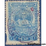 Paraguay 1925 Christopher Columbus in Medallion - Overprinted 'c'-Stamps-Paraguay-Mint-StampPhenom