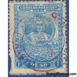 Paraguay 1925 Christopher Columbus in Medallion - Overprinted 'c'-Stamps-Paraguay-Mint-StampPhenom