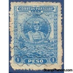 Paraguay 1925 Christopher Columbus in Medallion-Stamps-Paraguay-Mint-StampPhenom