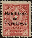 Paraguay 1926 Regular isues of 1910-21 and 1913 surcharged-Stamps-Paraguay-Mint-StampPhenom