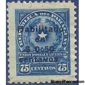 Paraguay 1927 Official stamp of 1914 surcharged habilitado-Stamps-Paraguay-Mint-StampPhenom