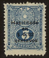 Paraguay 1927 Regular isues of 1910-21 surcharged habilitado-Stamps-Paraguay-Mint-StampPhenom