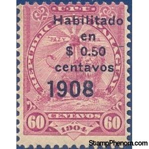 Paraguay 1927 Regular isues of 1910-21 surcharged habilitado-Stamps-Paraguay-Mint-StampPhenom