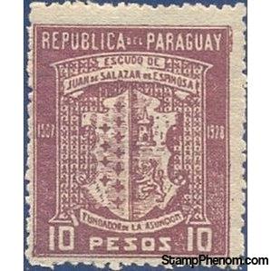 Paraguay 1928 Arms of Juan Salazar Espinosa-Stamps-Paraguay-Mint-StampPhenom