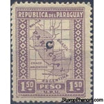 Paraguay 1928 Map with black "C" overprint-Stamps-Paraguay-Mint-StampPhenom