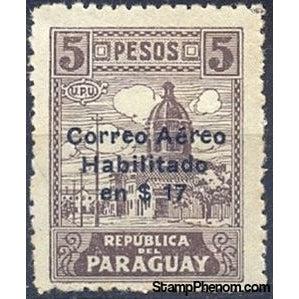 Paraguay 1929 Regular issues of 1924-28 surchaged-Stamps-Paraguay-Mint-StampPhenom