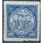 Paraguay 1930 Emblem of the Ministry of Finance and aircraft-Stamps-Paraguay-Mint-StampPhenom