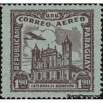 Paraguay 1930 Plane over the Cathedral of Asunción-Stamps-Paraguay-Mint-StampPhenom